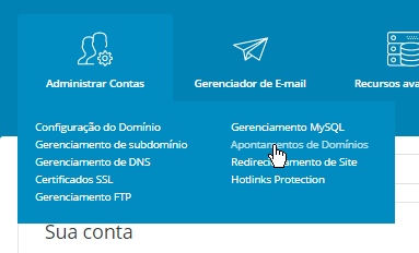 Painel de Controle DirectAdmin Dominio Estacionado
