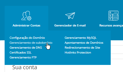 Criar Subdominio Painel de Controle DirectAdmin