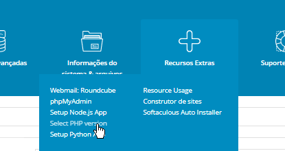 Seletor Versão PHP Painel de Controle DirectAdmin