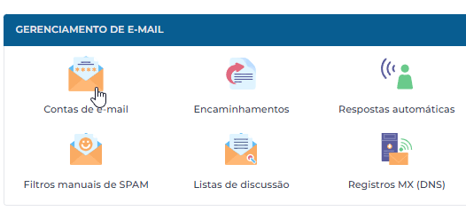 Gerenciar Emails Painel de Controle DirectAdmin