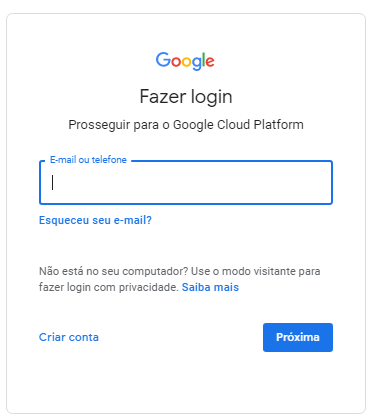 Login Google Cloud Platform