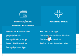 Construtor de Sites SitePad - DirectAdmin